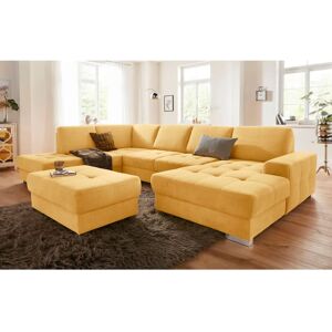 SIT&MORE Santorini U-Form Sofa - Mikrofaser, Recamiere, Stauraum SIT&MORE Santorini U-Form Sofa - Mikrofaser, Recamiere, Stauraum