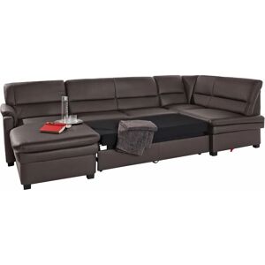 SIT&MORE Pisa U-Form Sofa - Leder, Mikrofaser, Schlaffunktion SIT&MORE Pisa U-Form Sofa - Leder, Mikrofaser, Schlaffunktion
