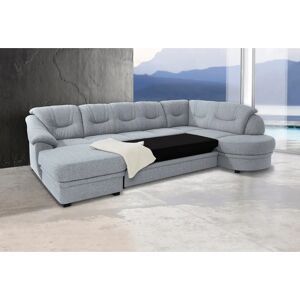 SIT & MORE Savoni U-Form Sofa - Hoher Komfort, Bettfunktion, Hellgrau SIT & MORE Savoni U-Form Sofa - Hoher Komfort, Bettfunktion, Hellgrau