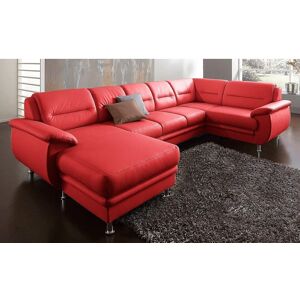 SIT & MORE Mailand U-Form Sofa - Recamiere links, Bettfunktion, Rot SIT & MORE Mailand U-Form Sofa - Recamiere links, Bettfunktion, Rot