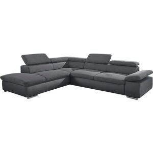 SIT&MORE Valantine L-Form Sofa - Microfaser, grau SIT&MORE Valantine L-Form Sofa - Microfaser, grau