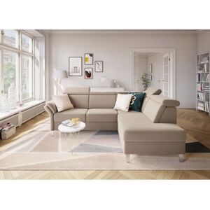 SIT&MORE Vincenzo L-Form Sofa - Verstellbare Kopfstützen, Ottomane rechts, Strapazierfähiger Stoff SIT&MORE Vincenzo L-Form Sofa - Verstellbare Kopfstützen, Ottomane rechts, Strapazierfähiger Stoff