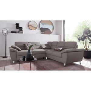 SIT & MORE Sorano L-Form Sofa - Grau - mit Bett & Stauraum SIT & MORE Sorano L-Form Sofa - Grau - mit Bett & Stauraum