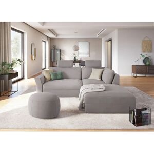 SIT & MORE Cadabra L-Form Sofa - Samtoptik, Ottomane rechts SIT & MORE Cadabra L-Form Sofa - Samtoptik, Ottomane rechts