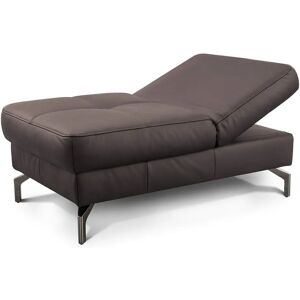 SIT & MORE Bendigo - Taburete acolchado con función de plegado, Cuero natural, Pie en níquel negro, 114x45x71cm SIT & MORE Bendigo - Taburete acolchado con función de plegado, Cuero natural, Pie en níquel negro, 114x45x71cm