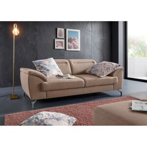 SIT&MORE Percy Beige Sofa - 2,5-Sitzer, Federn, Satinfüße SIT&MORE Percy Beige Sofa - 2,5-Sitzer, Federn, Satinfüße