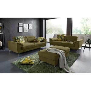SIT&MORE Percy Grünes Mikrofaser-Sofa - 2-Sitzer SIT&MORE Percy Grünes Mikrofaser-Sofa - 2-Sitzer