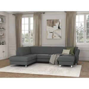 SIT & MORE Visby U-Form Grau Sofa SIT & MORE Visby U-Form Grau Sofa