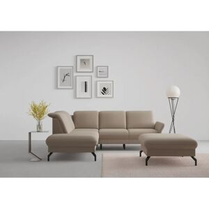 SIT&MORE Fashion L-Form Couch - Weiches sauberes Bezug, motorische Kopfstützen SIT&MORE Fashion L-Form Couch - Weiches sauberes Bezug, motorische Kopfstützen