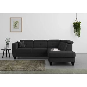 SIT&MORE Belluci L-Form Sofa - Mikrofaser, Ottomane rechts, ohne Schlaffunktion SIT&MORE Belluci L-Form Sofa - Mikrofaser, Ottomane rechts, ohne Schlaffunktion