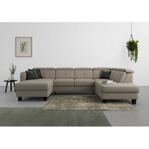 SIT&MORE Belluci U-Form - Luxus-Microfaser Sofa mit Bettfunktion SIT&MORE Belluci U-Form - Luxus-Microfaser Sofa mit Bettfunktion
