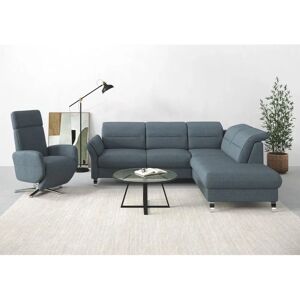 SIT & MORE Grenoble Blau Stoffsofa mit Arm- und Kopfstütze - Sofa SIT & MORE Grenoble Blau Stoffsofa mit Arm- und Kopfstütze - Sofa