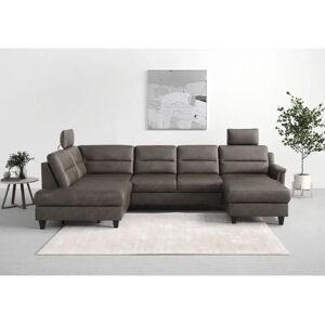 SIT & MORE Farö U-Form Sofa - Mikrofaser, Ottomane links, Ohne Bett, Stauraum SIT & MORE Farö U-Form Sofa - Mikrofaser, Ottomane links, Ohne Bett, Stauraum