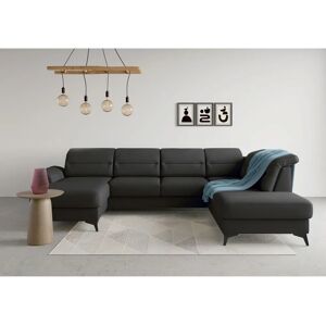 SIT & MORE Sinatra U-Form Sofa - U-förmiges Schwarzes Polyester-Sofa SIT & MORE Sinatra U-Form Sofa - U-förmiges Schwarzes Polyester-Sofa