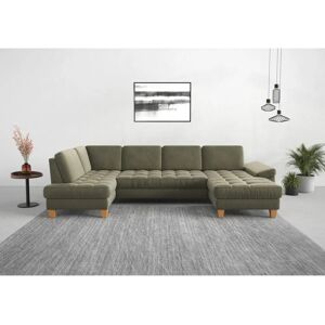 SIT & MORE Westham U-Form grüne Couch - U-förmige Sofa, Microfaser ALTARA NUBUCK, Ottomane links SIT & MORE Westham U-Form grüne Couch - U-förmige Sofa, Microfaser ALTARA NUBUCK, Ottomane links