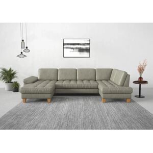 SIT & MORE Westham U-Form Sofa - Grau Mikrofaser mit Ottomane SIT & MORE Westham U-Form Sofa - Grau Mikrofaser mit Ottomane
