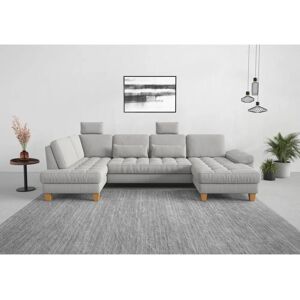 SIT & MORE Westham U-Form Sofa - U-förmiger Couch, Ausziehbett, Stauraum, Weiche Textil SIT & MORE Westham U-Form Sofa - U-förmiger Couch, Ausziehbett, Stauraum, Weiche Textil