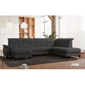 SIT & MORE Astoria U-Form Sofa - Mikrofaser, Relax, Grau SIT & MORE Astoria U-Form Sofa - Mikrofaser, Relax, Grau