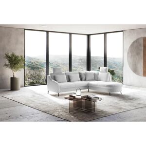 SIT & MORE Soul L-Form Sofa - 257x90x239 cm, silber, Ottomane rechts SIT & MORE Soul L-Form Sofa - 257x90x239 cm, silber, Ottomane rechts