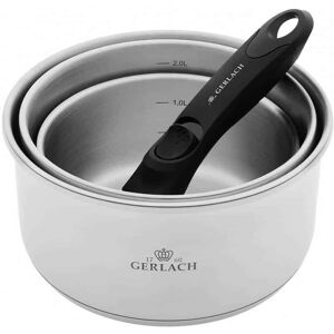 Gerlach Smart Steel Pot Set - Induction-Compatible, 3 Pans Gerlach Smart Steel Pot Set - Induction-Compatible, 3 Pans