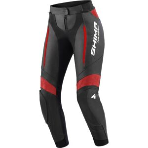 Pantalones de cuero para motocicleta para damas - Negro Rojo, Talla 38 Pantalones de cuero para motocicleta para damas - Negro Rojo, Talla 38