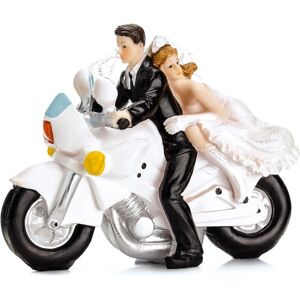 PartyDeco PF33 - Casal de noivos em motocicleta - Figura PartyDeco PF33 - Casal de noivos em motocicleta - Figura