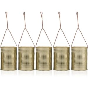 Zlaté dekorativní sklenice Pricenet - 10 x 7 cm - Sada 5 Zlaté dekorativní sklenice Pricenet - 10 x 7 cm - Sada 5