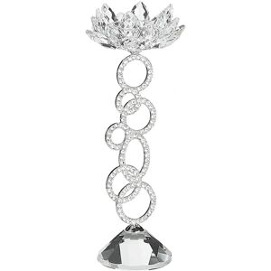 Beliani Tall Candlestick Silver Flower Shape - Candle Holder Beliani Tall Candlestick Silver Flower Shape - Candle Holder
