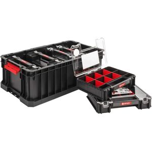 Qbrick System Deux Boîtes à Outils 200 + 6 Organisateur - Système de Rangement - Publicité Qbrick System Deux Boîtes à Outils 200 + 6 Organisateur - Système de Rangement - Publicité