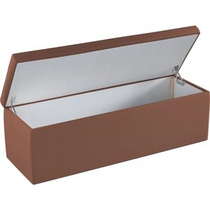 Dekoria Pufowa skrzynia do przechowywania - Brąz/Beż - 120x40x40 cm Dekoria Pufowa skrzynia do przechowywania - Brąz/Beż - 120x40x40 cm
