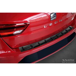 AVISA Protector de parachoques trasero para Seat Leon ST - Acero inoxidable negro AVISA Protector de parachoques trasero para Seat Leon ST - Acero inoxidable negro