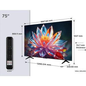 TCL 75T6C - TV 4K - Smart TV con QLED, Dolby Vision & Atmos TCL 75T6C - TV 4K - Smart TV con QLED, Dolby Vision & Atmos
