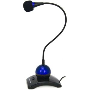 Micrófono Esperanza EH130B - Ajustable, Azul/Negro, 3.5mm, 2m - Micrófono para conferencias Micrófono Esperanza EH130B - Ajustable, Azul/Negro, 3.5mm, 2m - Micrófono para conferencias