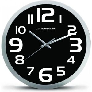 Relógio de Parede Esperanza Zurich - Preto - Relógio de quartzo oval Relógio de Parede Esperanza Zurich - Preto - Relógio de quartzo oval