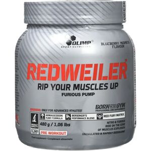 Olimp Nutrition RedWeiler - Blueberry Madness - Pré-entraînement - 480g - Publicité Olimp Nutrition RedWeiler - Blueberry Madness - Pré-entraînement - 480g - Publicité