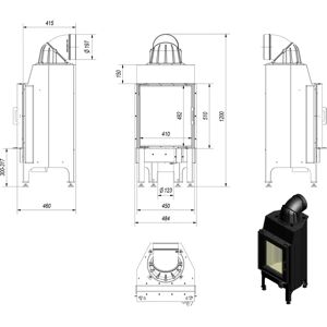 Insert de Chimenea NADIA 7 kW - Calefacción Eficiente Insert de Chimenea NADIA 7 kW - Calefacción Eficiente