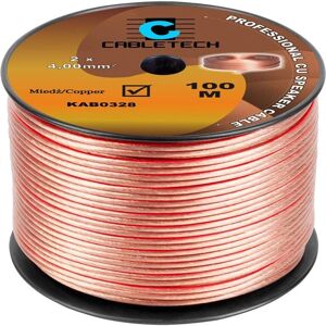 Cabletech Câble Haut-parleur 4mm - Câble pour haut-parleurs - Publicité Cabletech Câble Haut-parleur 4mm - Câble pour haut-parleurs - Publicité