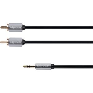 Cavo audio Kruger&Matz Km0310 - Stereo 3,5mm e RCA 1,8M Cavo audio Kruger&Matz Km0310 - Stereo 3,5mm e RCA 1,8M