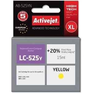 Cartouche d'encre jaune Activejet AB-525YN - Originale, Haute capacité, Compatible Cartouche d'encre jaune Activejet AB-525YN - Originale, Haute capacité, Compatible