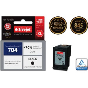 Cartucho de tinta negro Activejet AH-704BR - Impresora de inyección Cartucho de tinta negro Activejet AH-704BR - Impresora de inyección