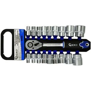 GEKO 19-teiliges Steckschlüsselsatz - 8-32 mm, CrV-Stahl GEKO 19-teiliges Steckschlüsselsatz - 8-32 mm, CrV-Stahl