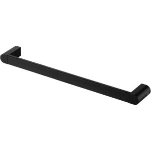 Bisk Wall-Mounted Black Zamak Towel Bar - 490mm Bisk Wall-Mounted Black Zamak Towel Bar - 490mm