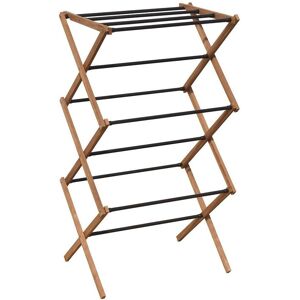 SEPIO Ash Wood Clothes Airer - Black - Clothes Airer SEPIO Ash Wood Clothes Airer - Black - Clothes Airer