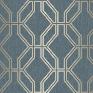 Highgrove Trellis Duplex Wallpaper Navy - Geometric Pattern Highgrove Trellis Duplex Wallpaper Navy - Geometric Pattern