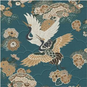 Rasch Kyoto Crane Wallpaper Yellow - Wallpaper Rasch Kyoto Crane Wallpaper Yellow - Wallpaper