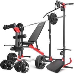 Set de Gimnasio en Casa Marbo Sport - Banco ajustable, soportes, pesos Set de Gimnasio en Casa Marbo Sport - Banco ajustable, soportes, pesos