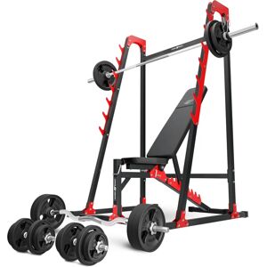 Set de Bancă Reglabil Marbo Sport cu Greutăți și Suporturi Set de Bancă Reglabil Marbo Sport cu Greutăți și Suporturi