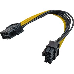 Akyga AK-CA-07 Universele PCI-E Adapter 6 naar 8 pin 20cm Akyga AK-CA-07 Universele PCI-E Adapter 6 naar 8 pin 20cm