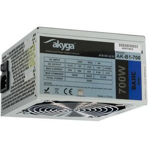 Akyga AK-B1-700 Alimentation - 700W, Gris, ATX, Ventilation latérale Akyga AK-B1-700 Alimentation - 700W, Gris, ATX, Ventilation latérale