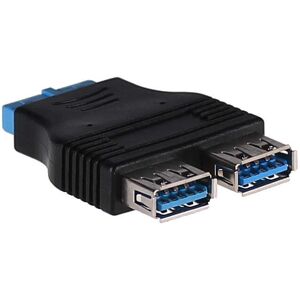 Akyga Model AK-CA-58 USB Adapter - Dual Ports - Black and Blue - USB 3.0 Akyga Model AK-CA-58 USB Adapter - Dual Ports - Black and Blue - USB 3.0